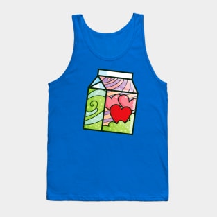 Cute Valentine milk box Tank Top